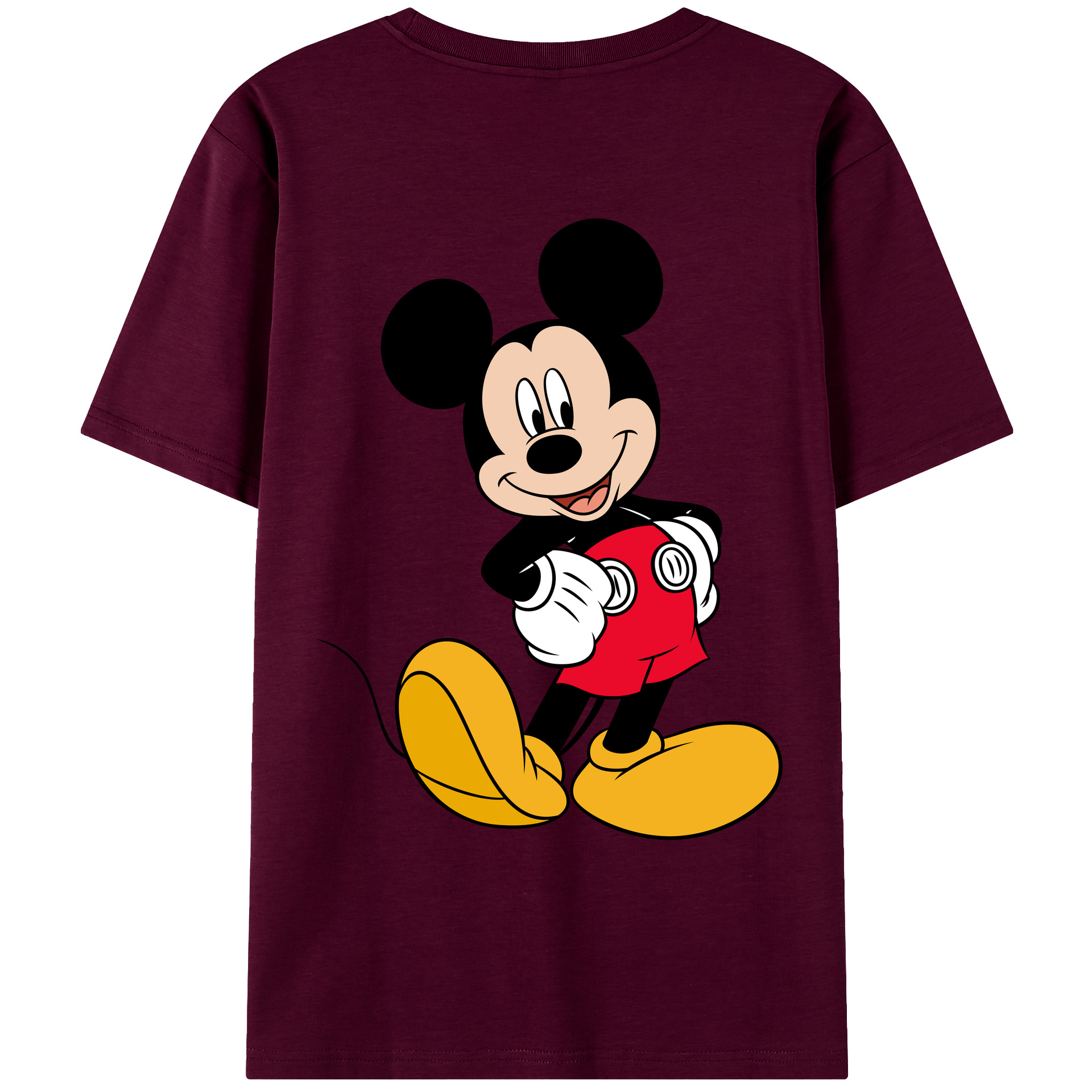 （画像用） ミッキーマウス Mickey Mouse レディース半袖Tシャツ(バックプリント)